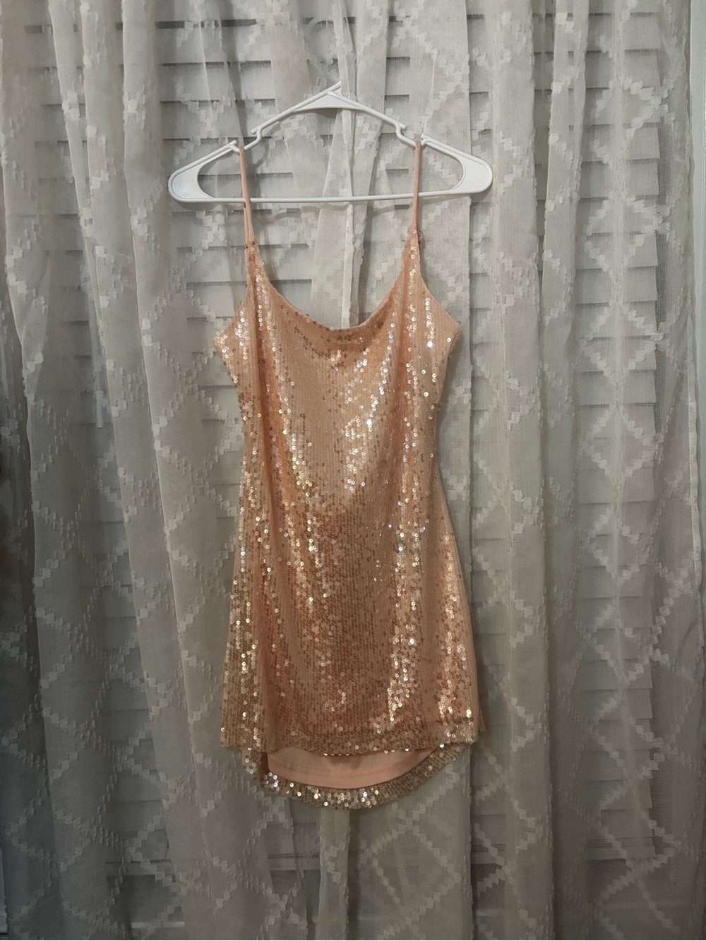 NWT AKIRA Sequin Slip Dress in Light Pink/Rose Gold - Women's Party Dress